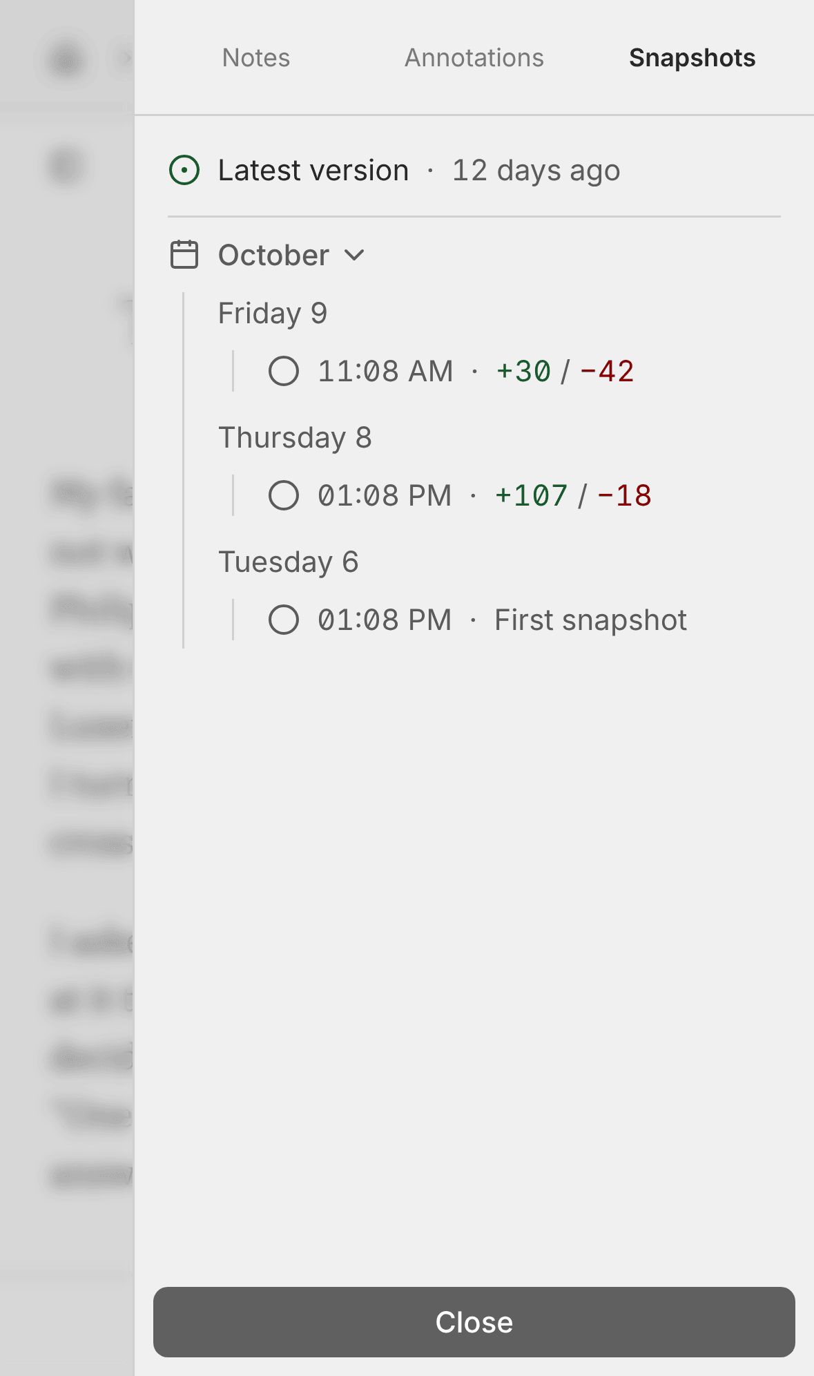 The snapshots of a chapter open on a phone.